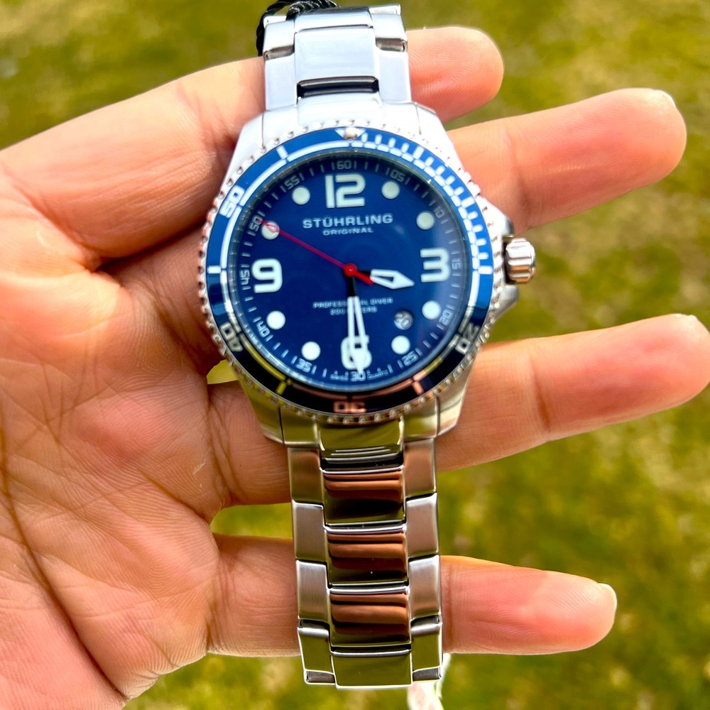Stuhrling original blue face men’s watch